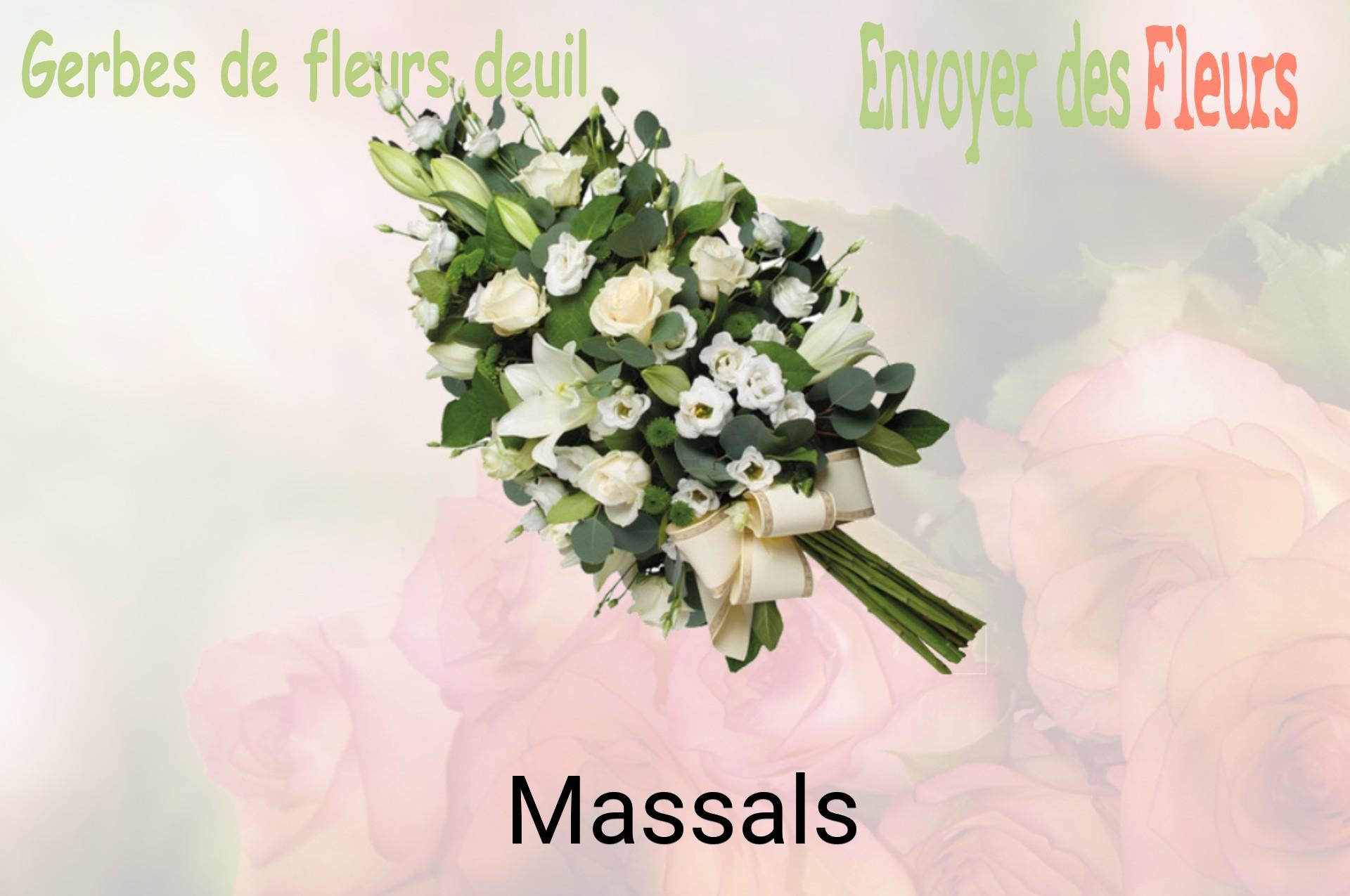 Gerbe de fleurs de deuil livrée à Massals